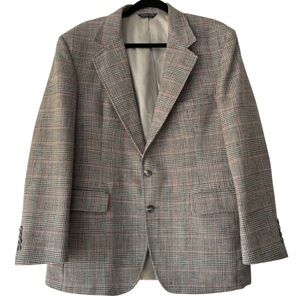 Vintage C&R Clothiers Union Made in the USA Houndstooth Pastel Blazer Jacket